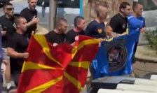 Полицијата маршираше во чест на колегите убиени на 9 мај 2015 година во Куманово